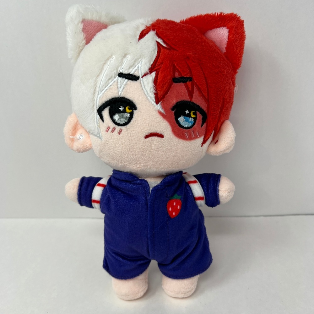 Agi Jagi My Hero Academia Shoto Todoroki 8 Inch Plush Red White Cat Ear Romper